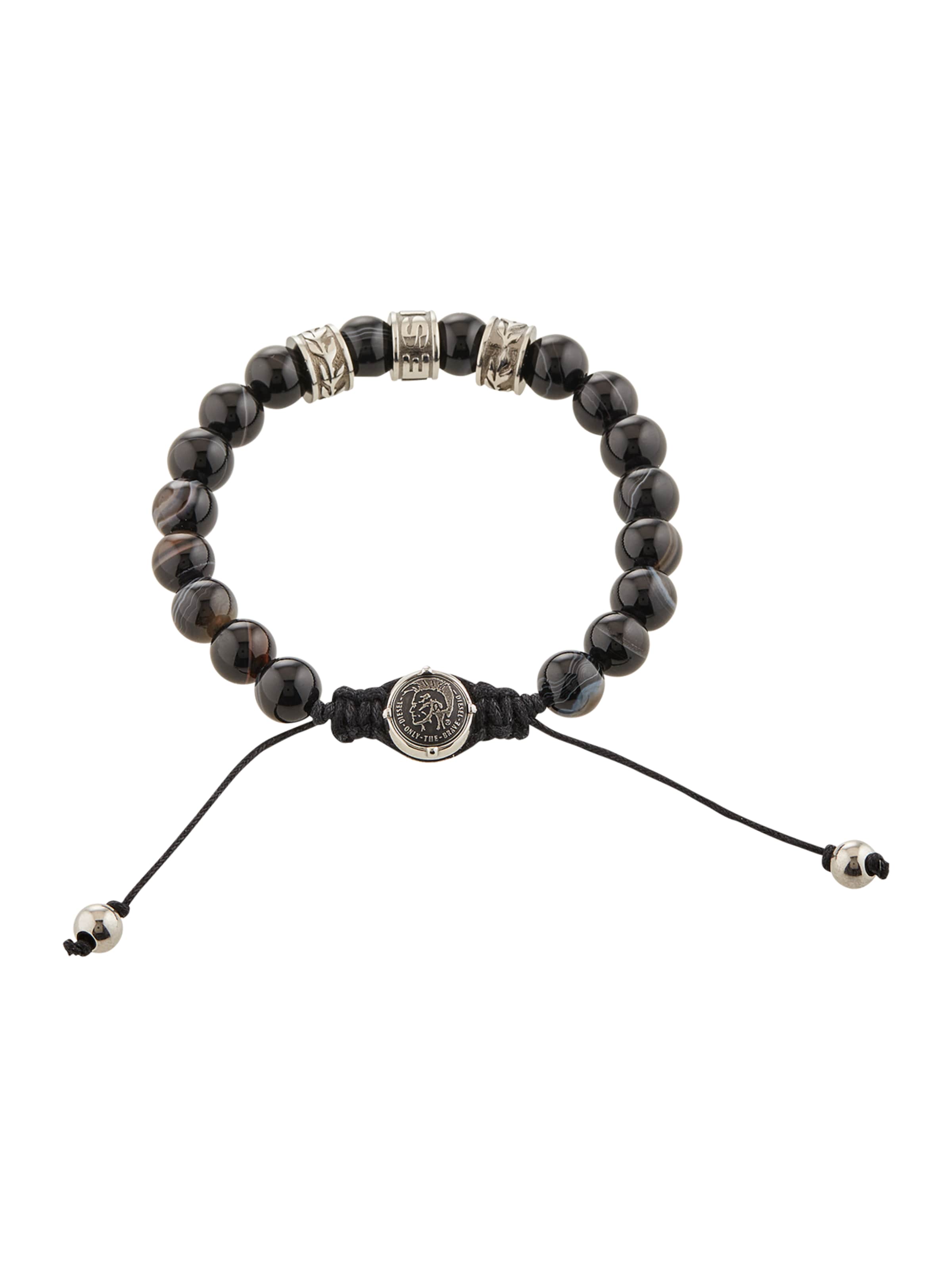 DIESEL Náramok - Čierna: predná strana