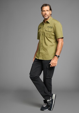 Man's World Regular fit Button Up Shirt in Green