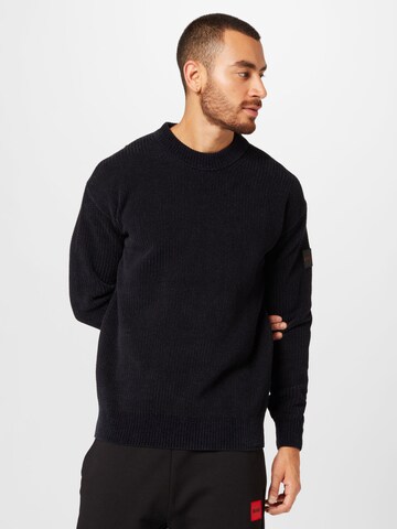 BOSS Orange - Pullover 'Komentino' em preto: frente