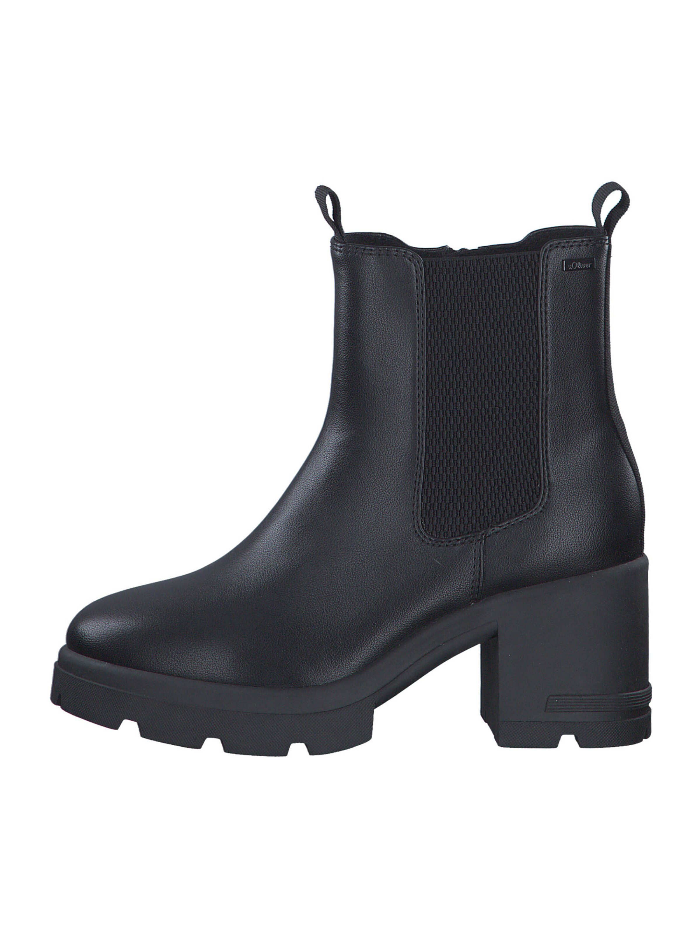 s.Oliver Chelsea boots in Zwart