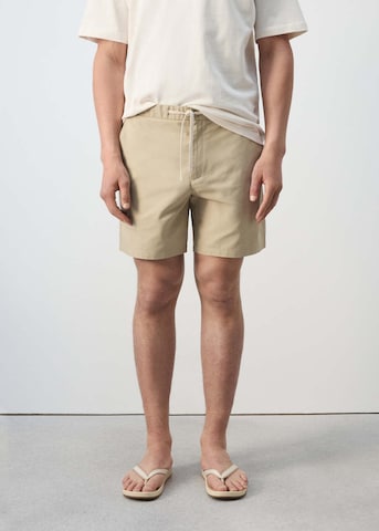 MANGO MAN Regular Chino Pants 'Rey' in Beige: front