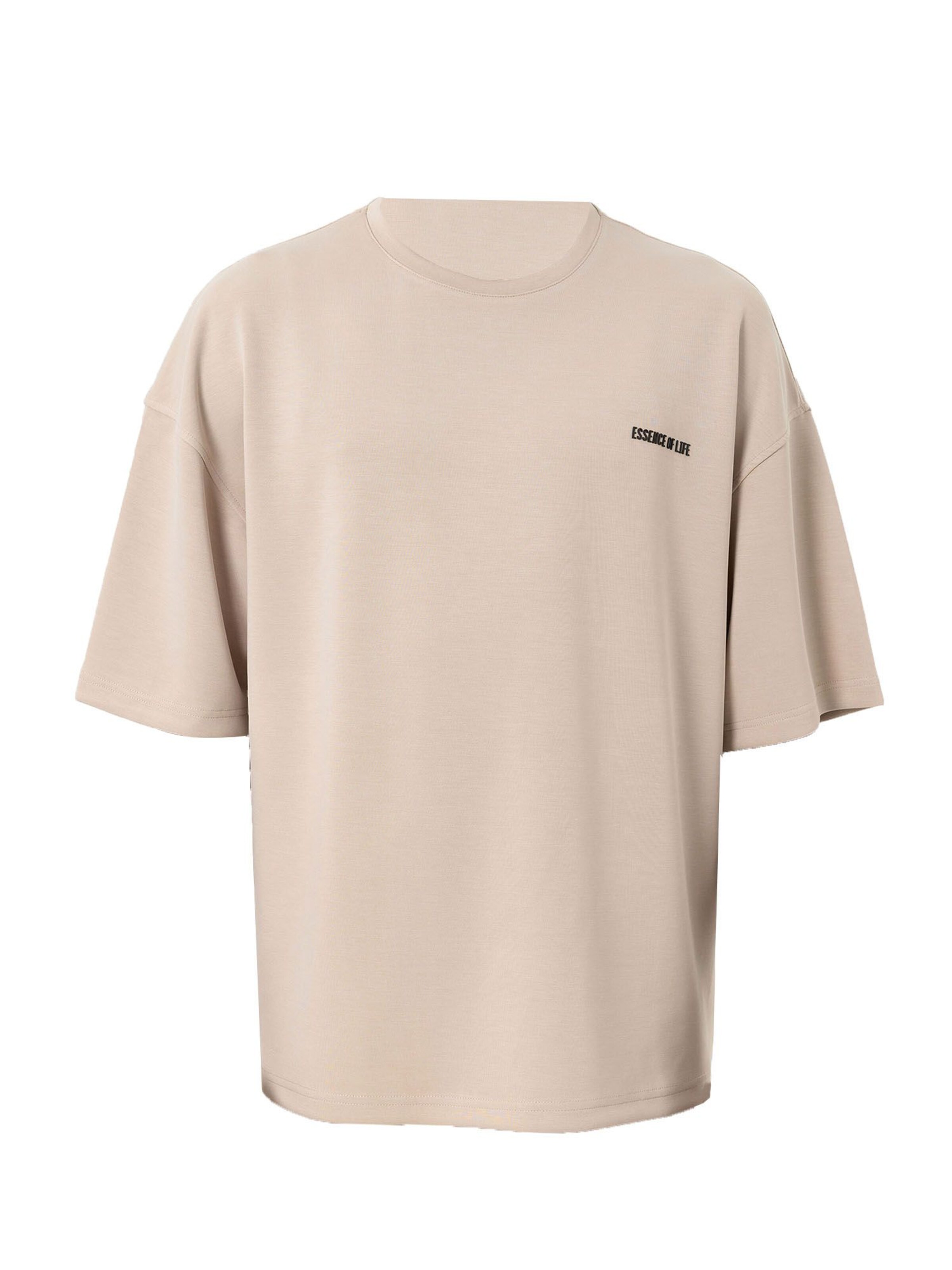 VAMOS CLO Футболка 'Japanese Iris' в Бежевый: спереди