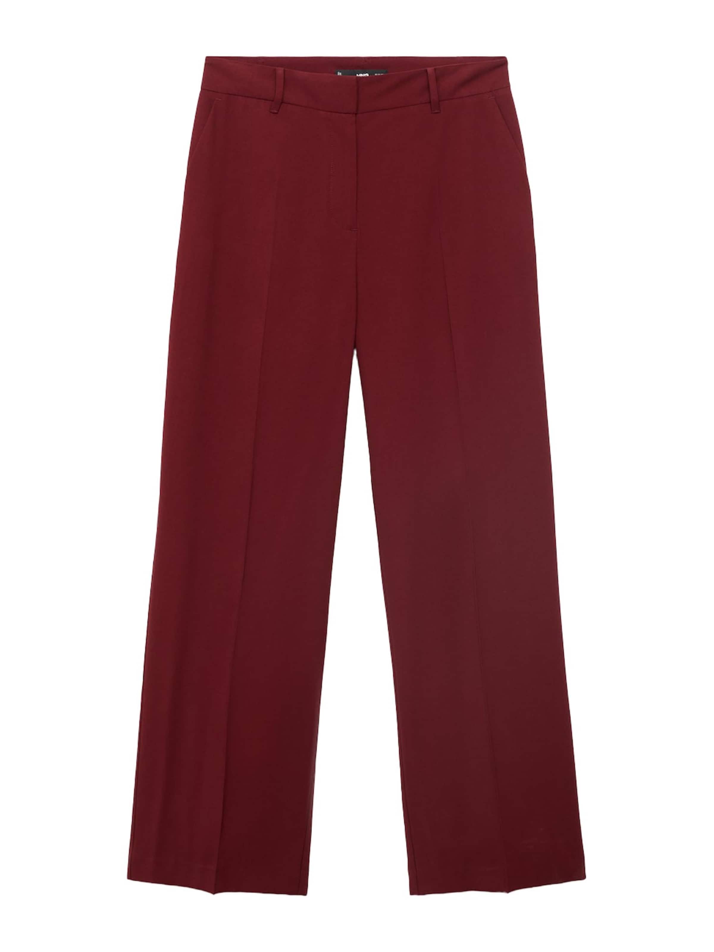 Wide leg Pantaloni cu dungă 'CARLOS' de la MANGO pe roșu: față