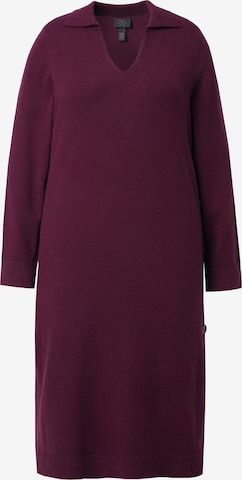 Ulla Popken Gebreide jurk in Rood: voorkant