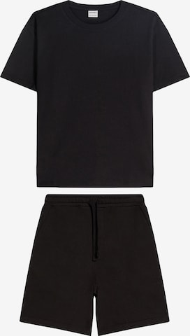 Bershka Trenirka za tek | črna barva: sprednja stran