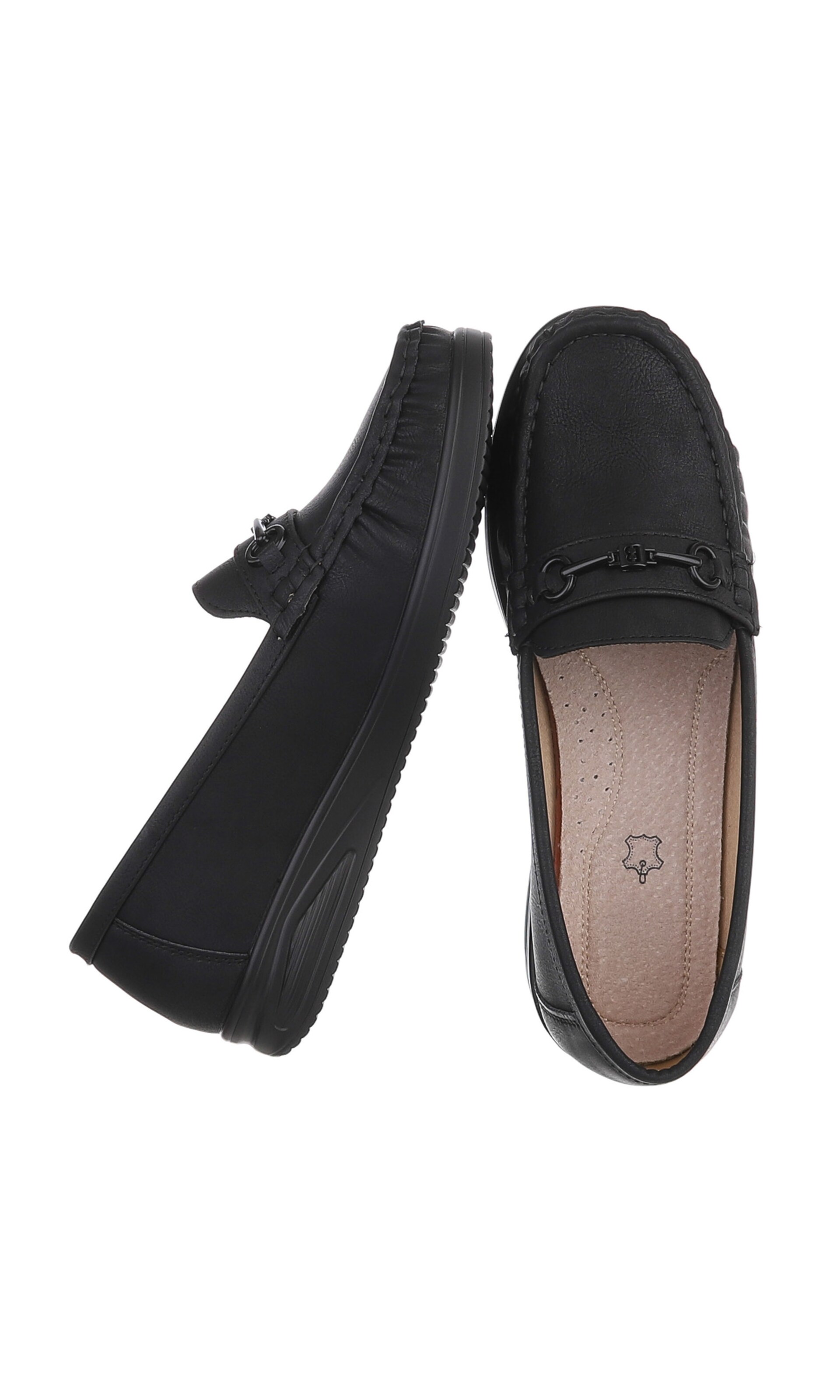 Ital-Design Moccasins in Black