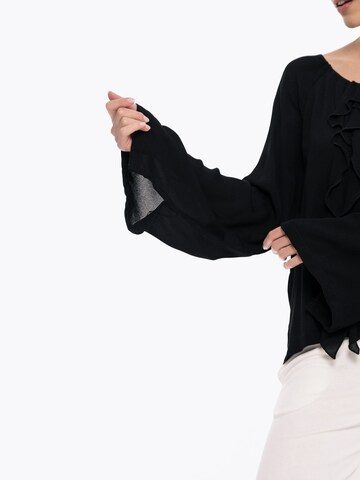 Camicia da donna 'Silence' di 4TAILORS in nero