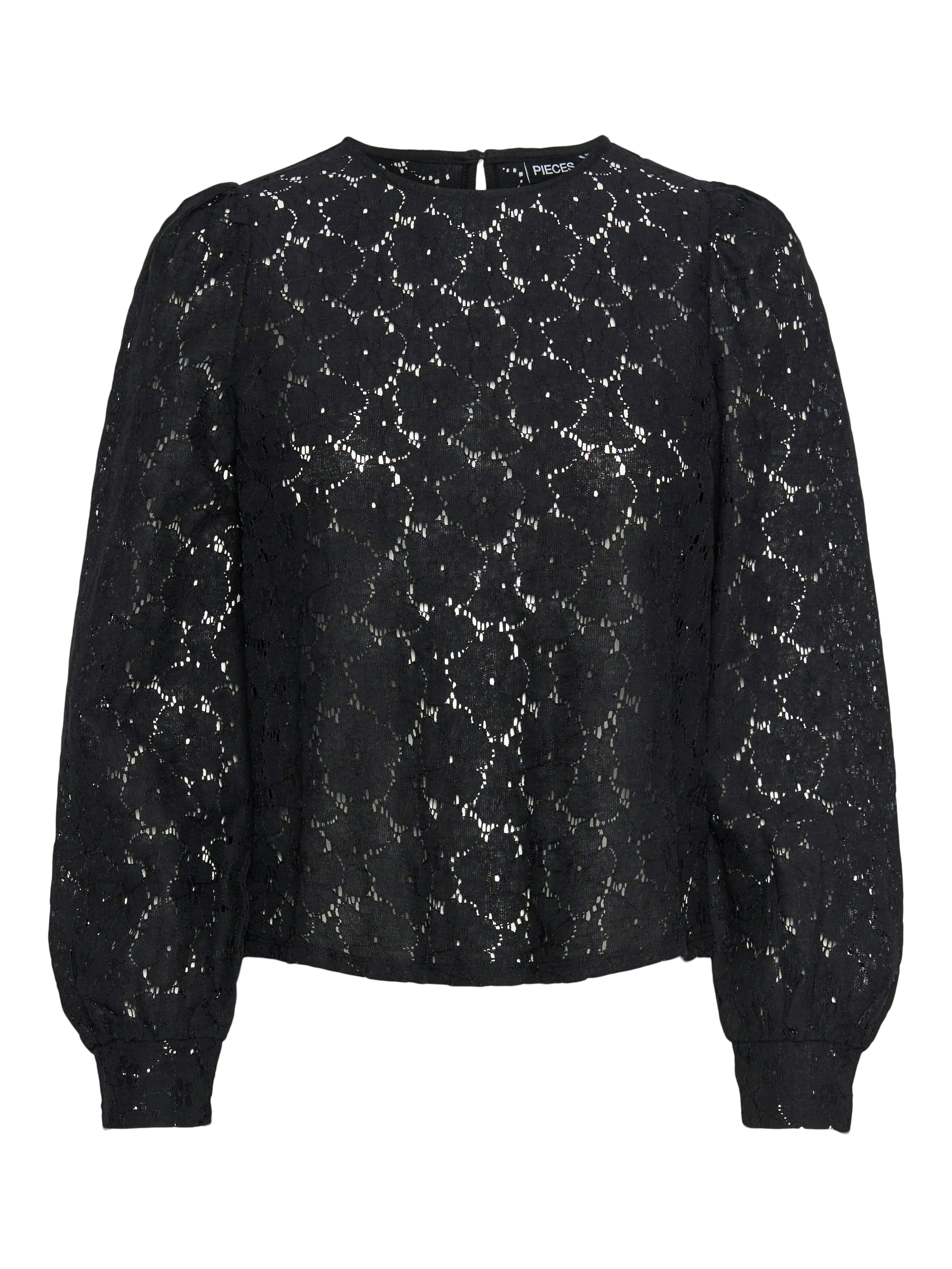 PIECES Blúz 'Nanessa' - fekete: elől