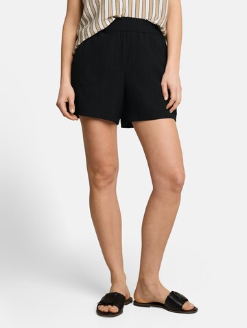 TOM TAILOR DENIM Loose fit Trousers in Black: front