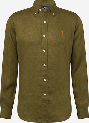 Coupe regular Chemise Polo Ralph Lauren en vert : devant