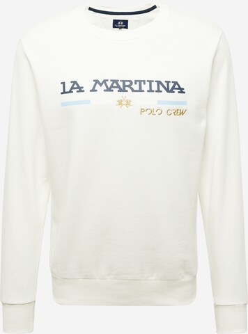 La Martina Sweatshirt in White: front