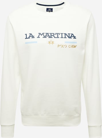 La Martina Sweatshirt in Wit: voorkant