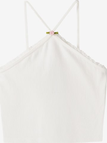 Bershka Топ в бяло: отпред