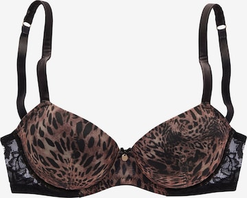 LASCANA Пуш-ап Бюстгальтер в Коричневый: спереди