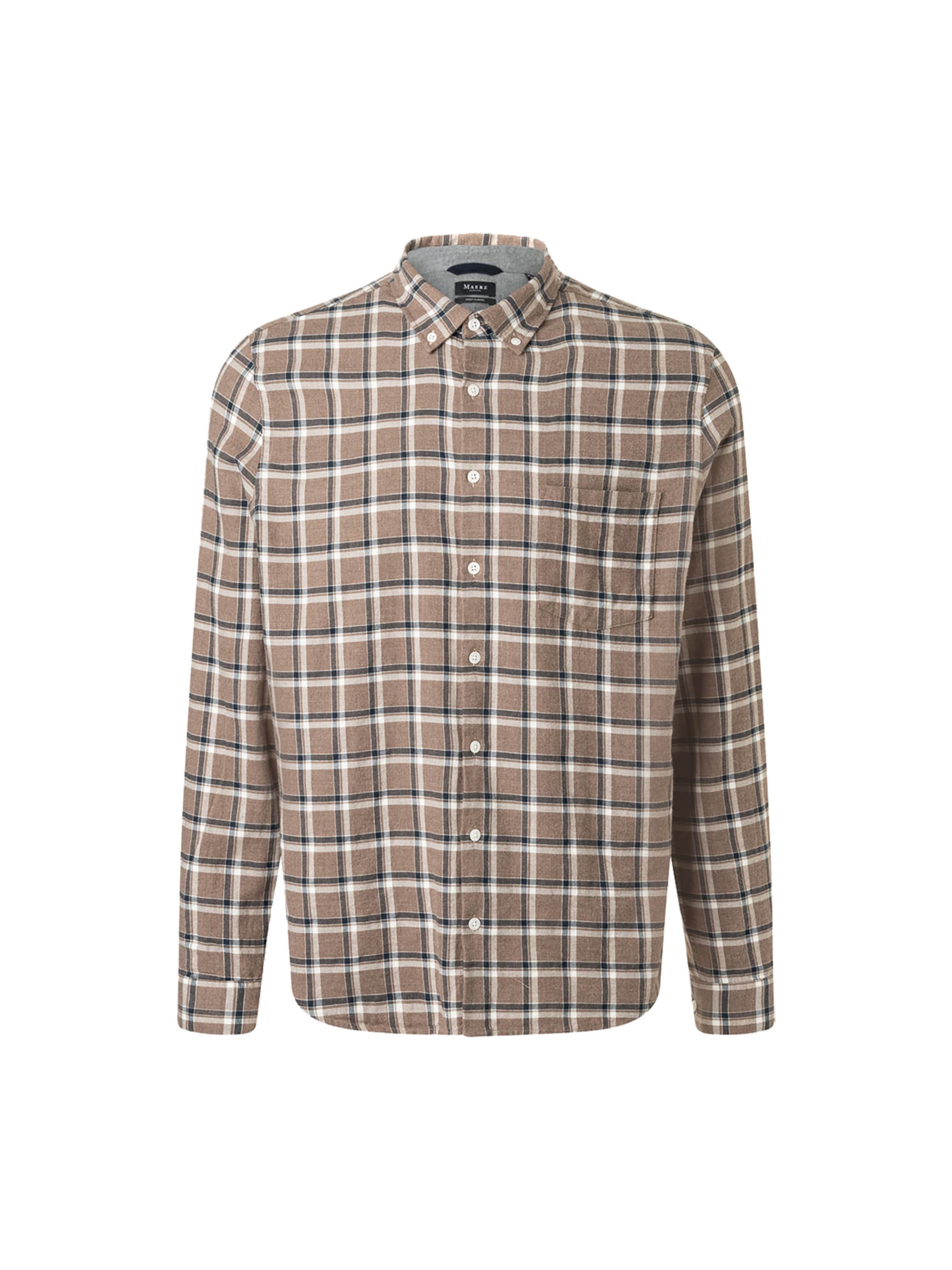 MAERZ Muenchen Regular fit Overhemd in Beige: voorkant