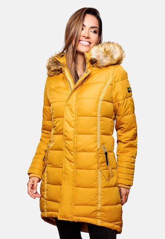 NAVAHOO Χειμερινό παλτό 'Papaya' σε κίτρινο: μπροστά