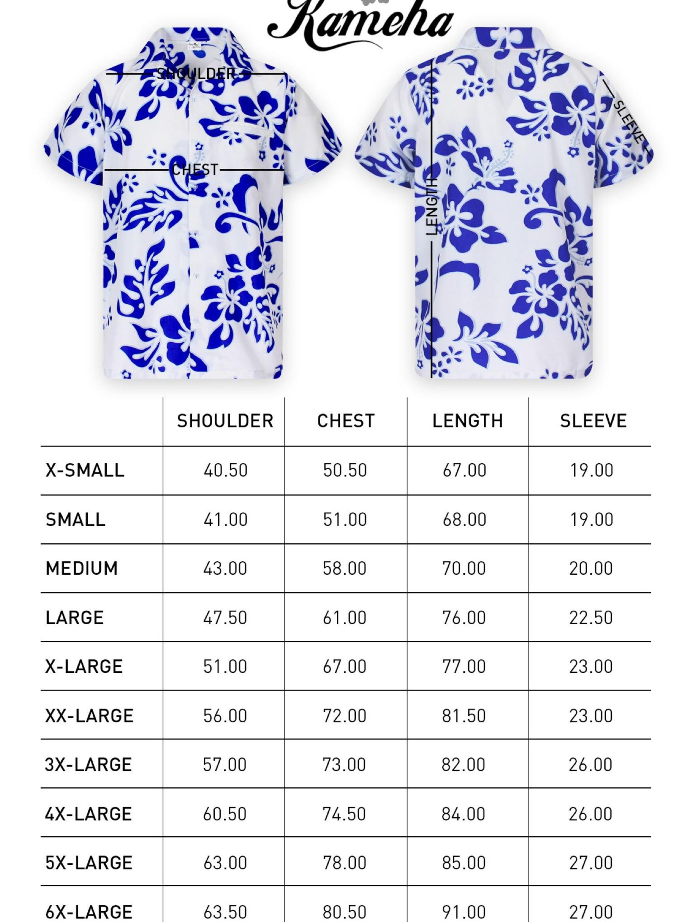 King Kameha Shirt 'Hibiscus White Line'‌‌‌ in Blau