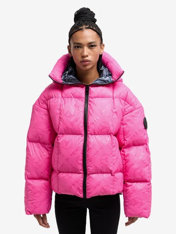 Carlo Colucci Winter Jacket 'Deane' in Pink: front