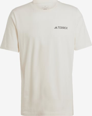 ADIDAS TERREX Functioneel shirt 'Geonature' in Wit: voorkant