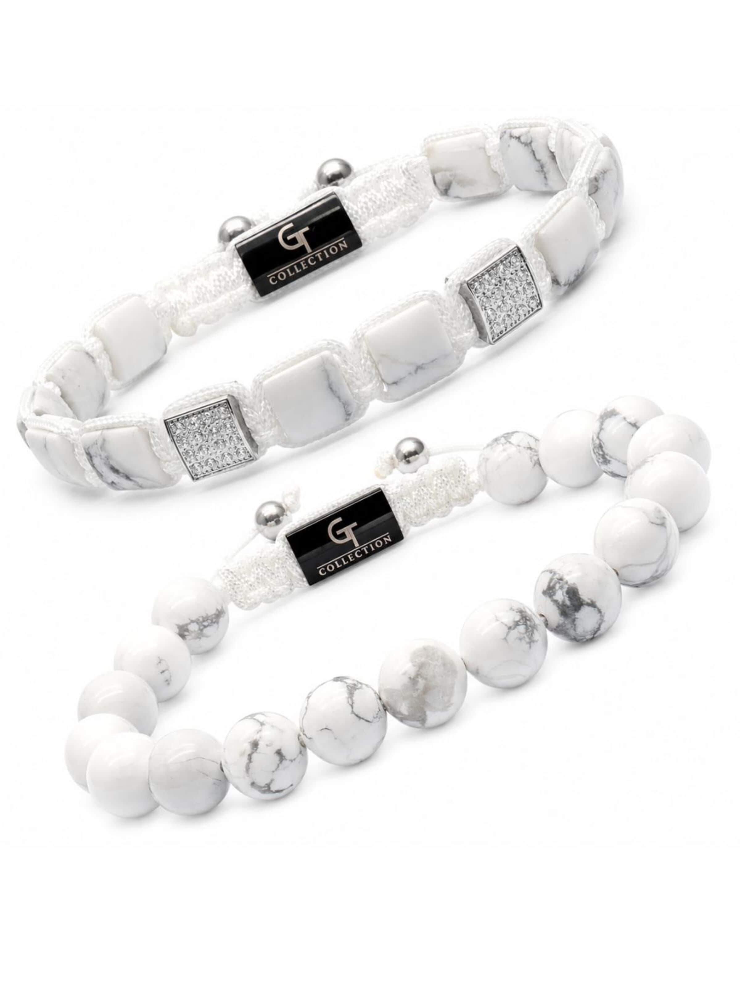 GT Collection Armband 'The Calmness Set Classic'‌‌‌‌‌‌‌‌‌‌ in Weiß: Vorderseite