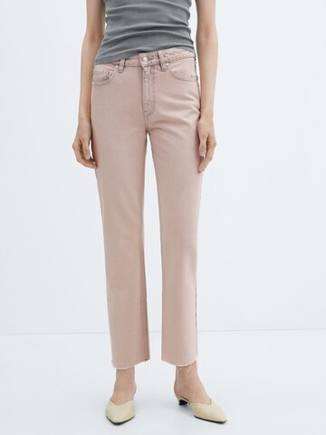 MANGO Regular Jeans 'BLANCA' in Roze: voorkant