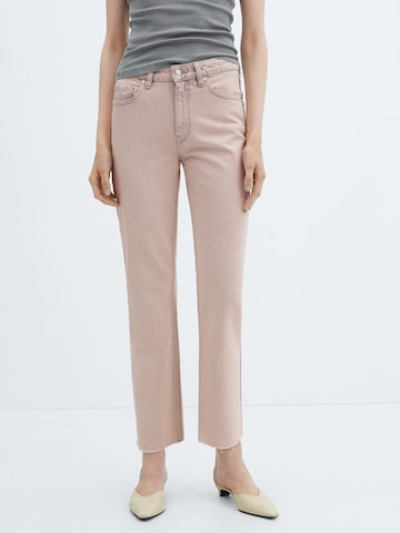 MANGO Regular Jeans 'BLANCA' in Roze: voorkant