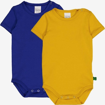 Barboteuse / body 'Kurzarm 2er-Pack' Fred's World by GREEN COTTON en bleu : devant