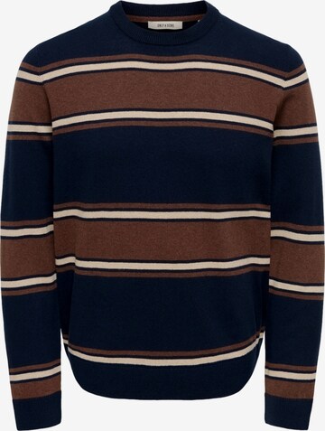 Only & Sons Sweater 'ONSRex' in Blue: front