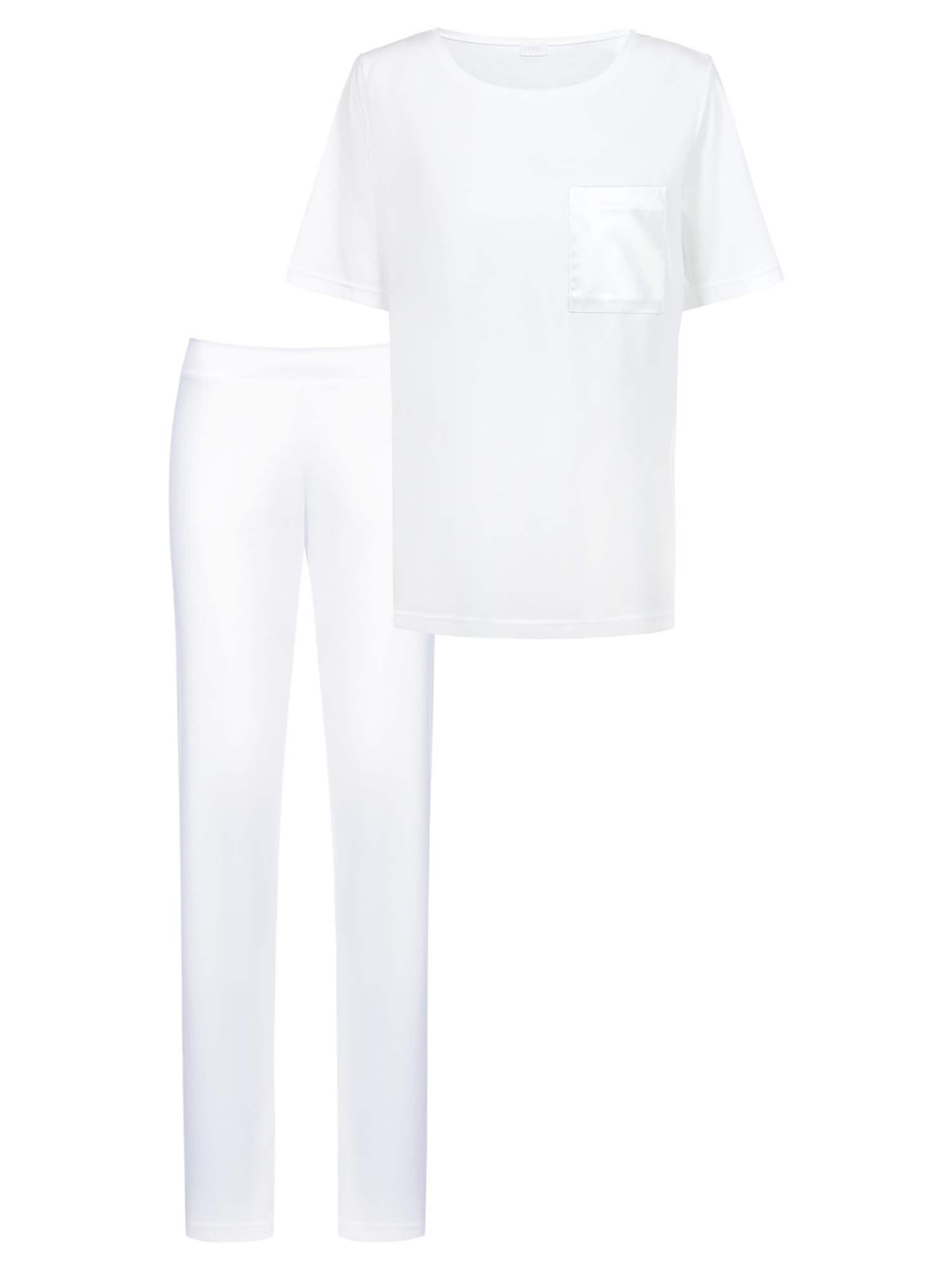 Mey Pyjama 'Malea'‌‌ in Weiß: Vorderseite