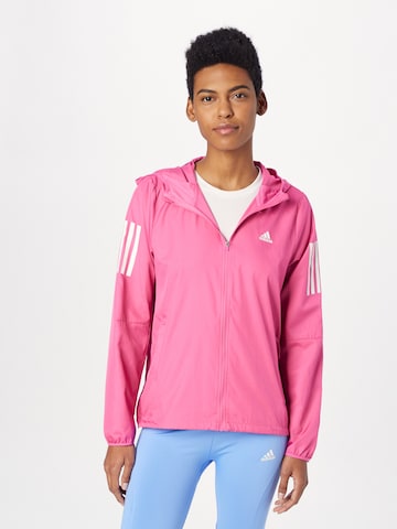 Giacca sportiva 'Own The Run' di ADIDAS SPORTSWEAR in rosa: frontale