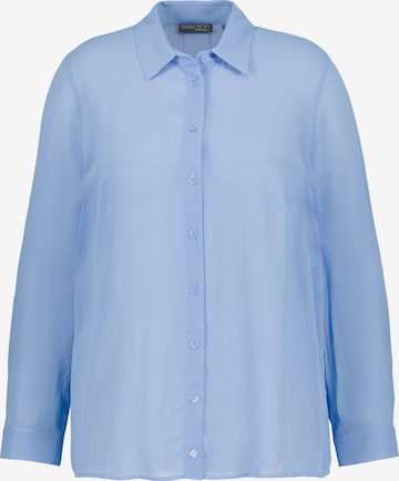 Ulla Popken Blouse in Blauw: voorkant