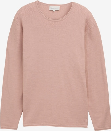 Pull-over TOM TAILOR DENIM en rose : devant