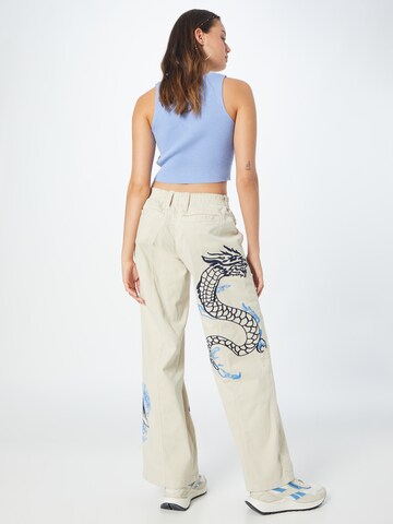 Wide leg Pantaloni de la BDG Urban Outfitters pe bej