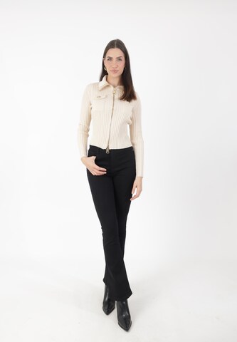 Elara Gebreid vest in Beige: voorkant