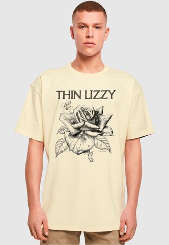 Merchcode Shirt 'Thin Lizzy - Rose' in Geel: voorkant