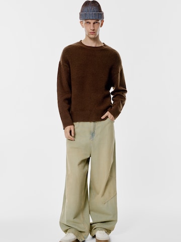 Pull&Bear Sveter - Hnedá: predná strana