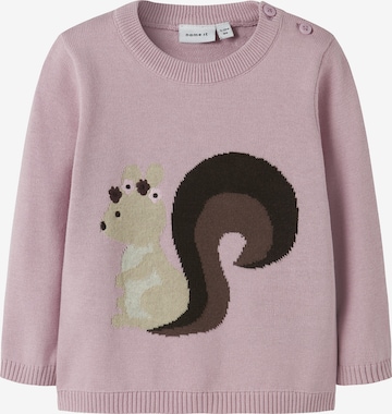 NAME IT Neulepaita 'NBFSOURCE' värissä lila: etupuoli