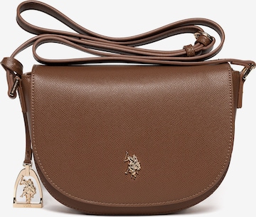 U.S. POLO ASSN. Umhängetasche in Braun: Vorderseite