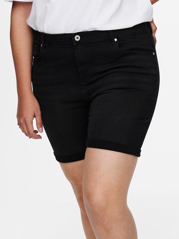 ONLY Carmakoma Skinny Shorts in Schwarz