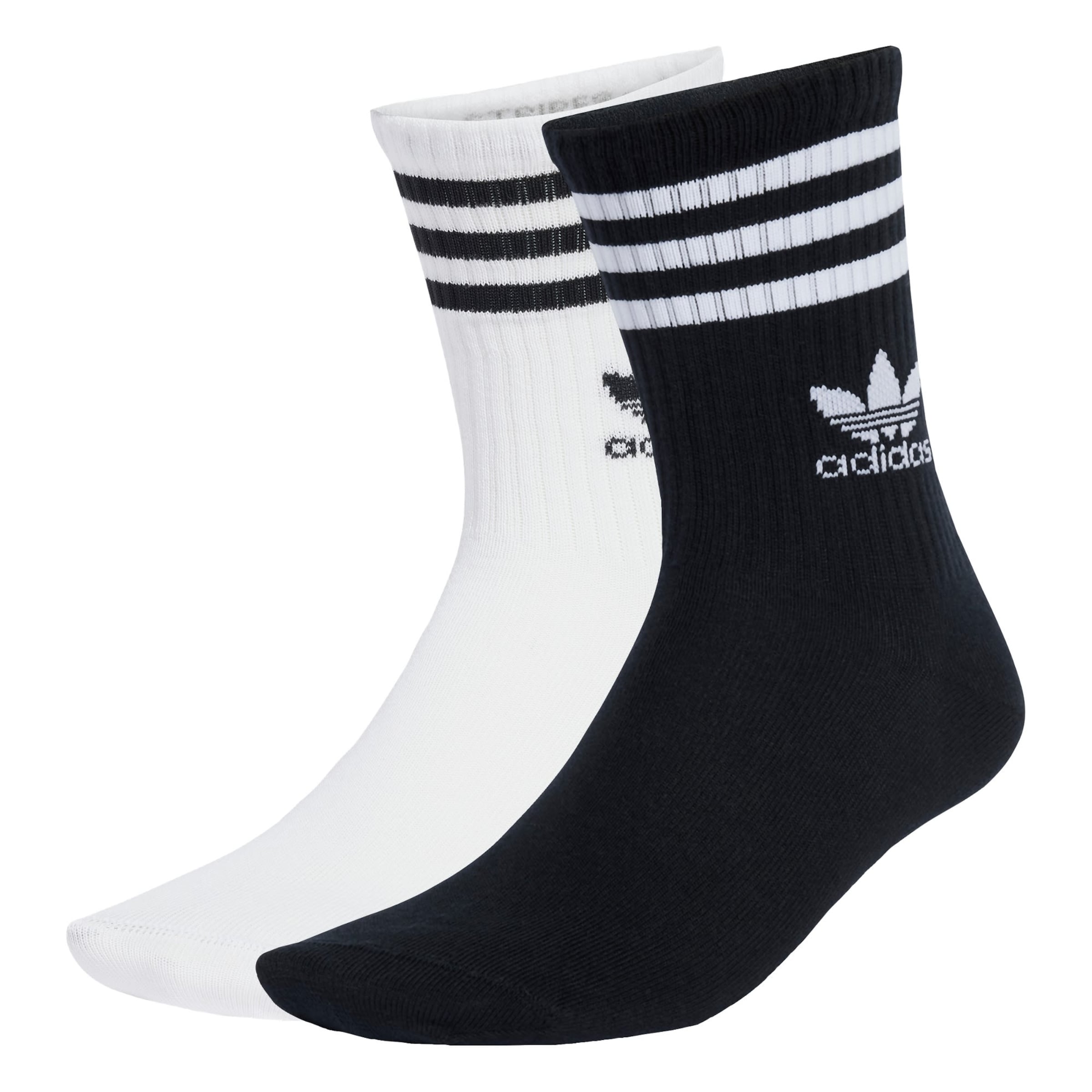 Șosete '3-Stripes Crew 10 Pairs' de la ADIDAS ORIGINALS pe negru: față