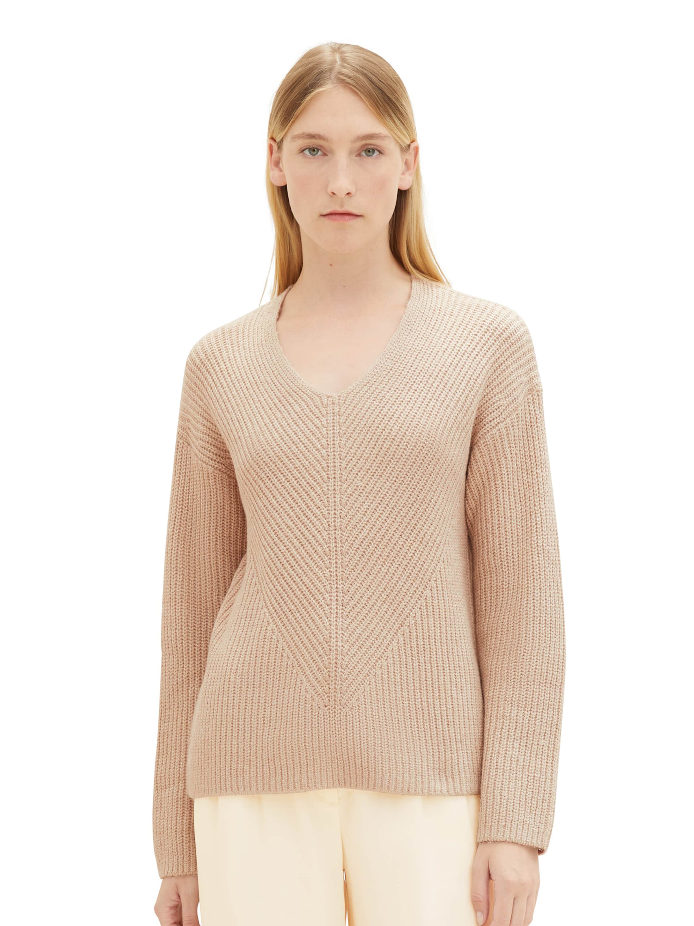 TOM TAILOR Sweter w kolorze beżowy: przód