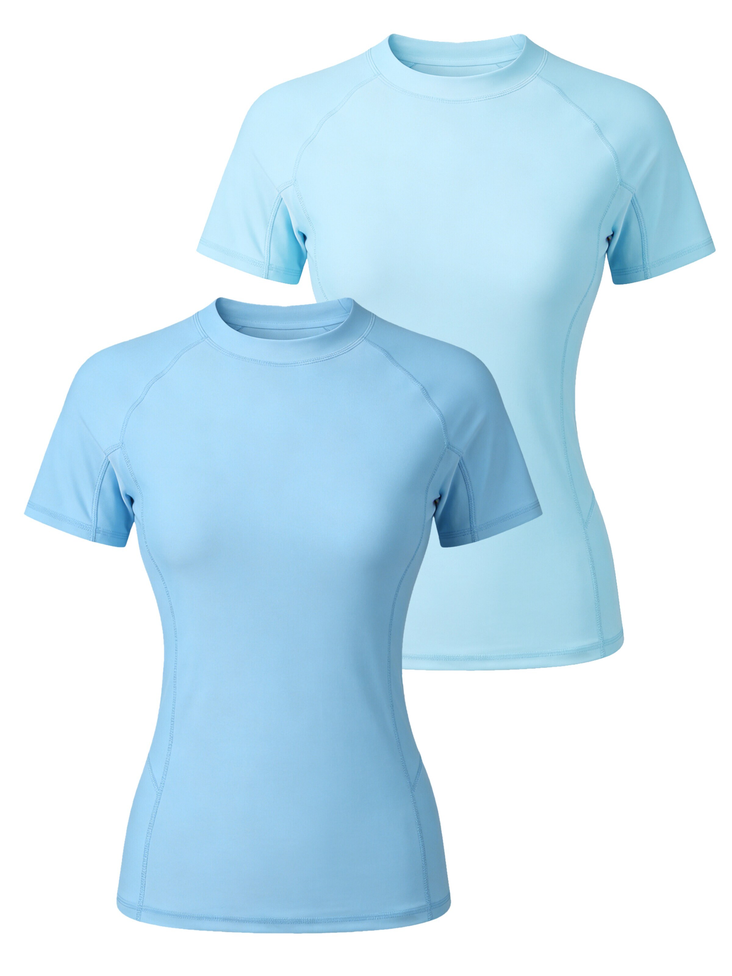MEETWEE Tankini Top '2-Pack UV Shirt Quick-Drying' in Blue: front