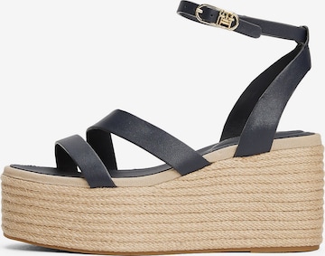 Sandales à lanières TOMMY HILFIGER en bleu : devant