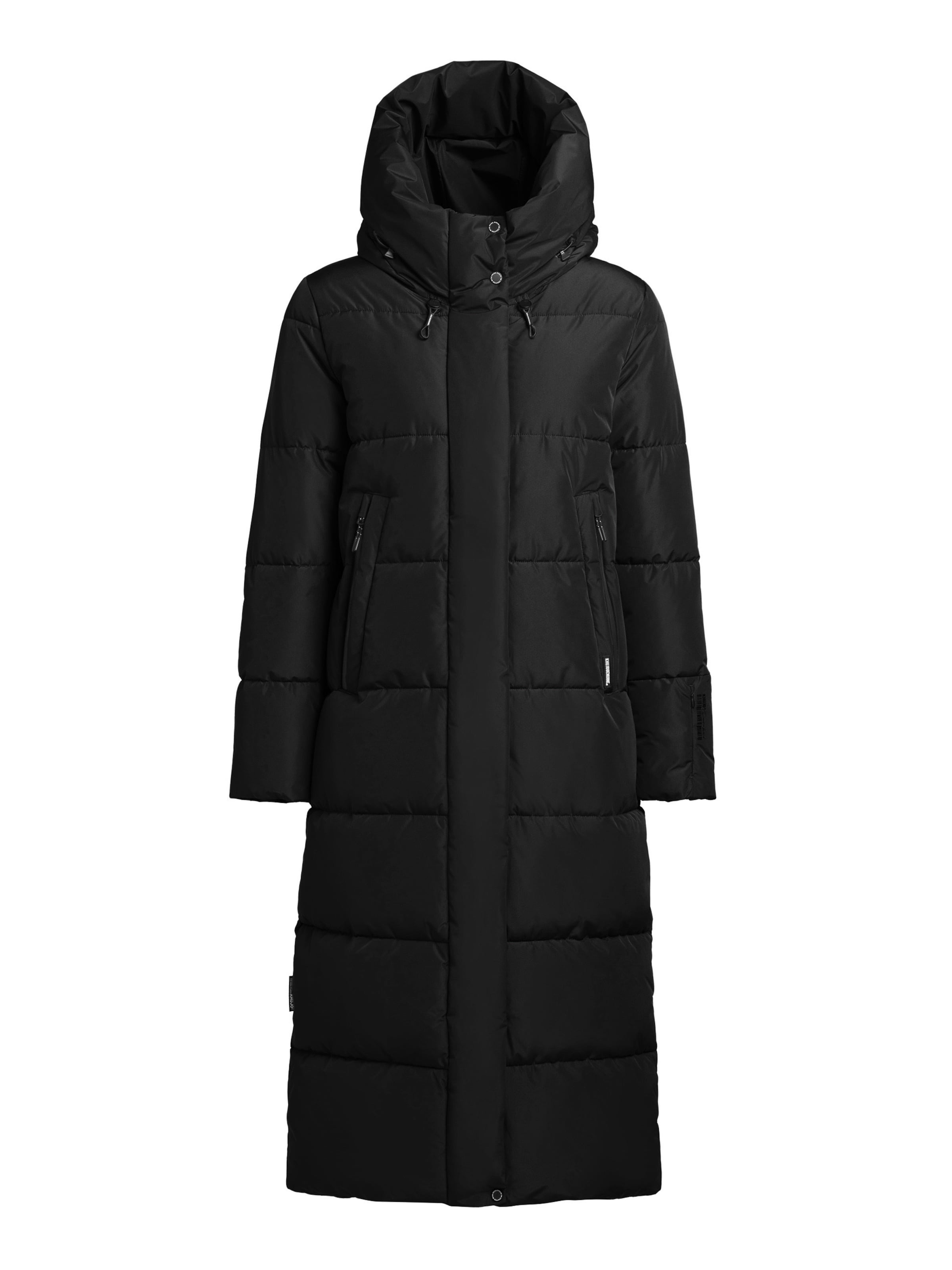 juoda khujo Žieminis paltas &#x27;Soulani4&#x27;: priekis