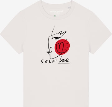 T-shirt 'Self Love' Watapparel en blanc : devant
