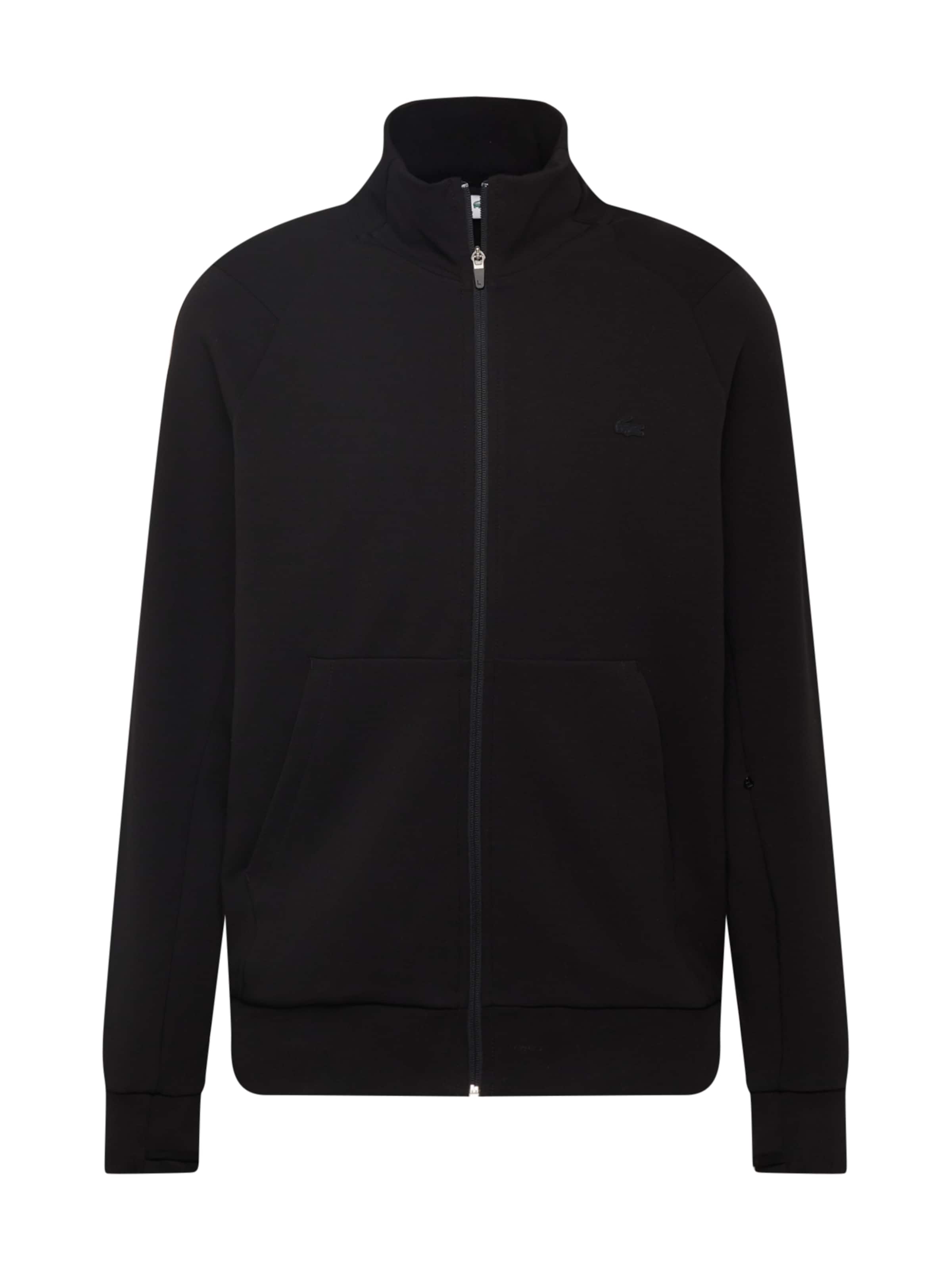 Veste de survêtement LACOSTE en noir : devant