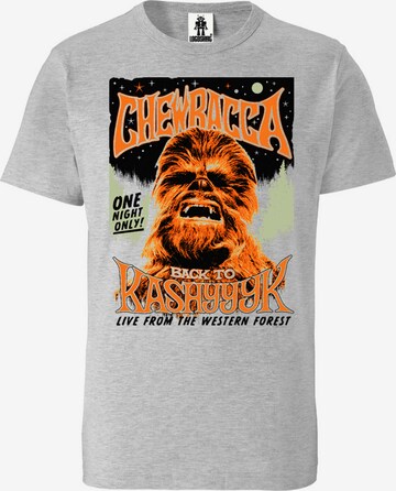 LOGOSHIRT Shirt 'Star Wars' in Grey: front