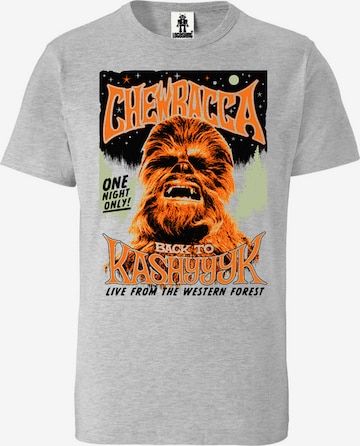 LOGOSHIRT T-Shirt 'Star Wars' in Grau: predná strana
