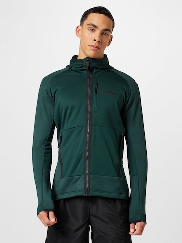 ADIDAS TERREX Athletic Fleece Jacket 'Tech Flooce' in Green: front