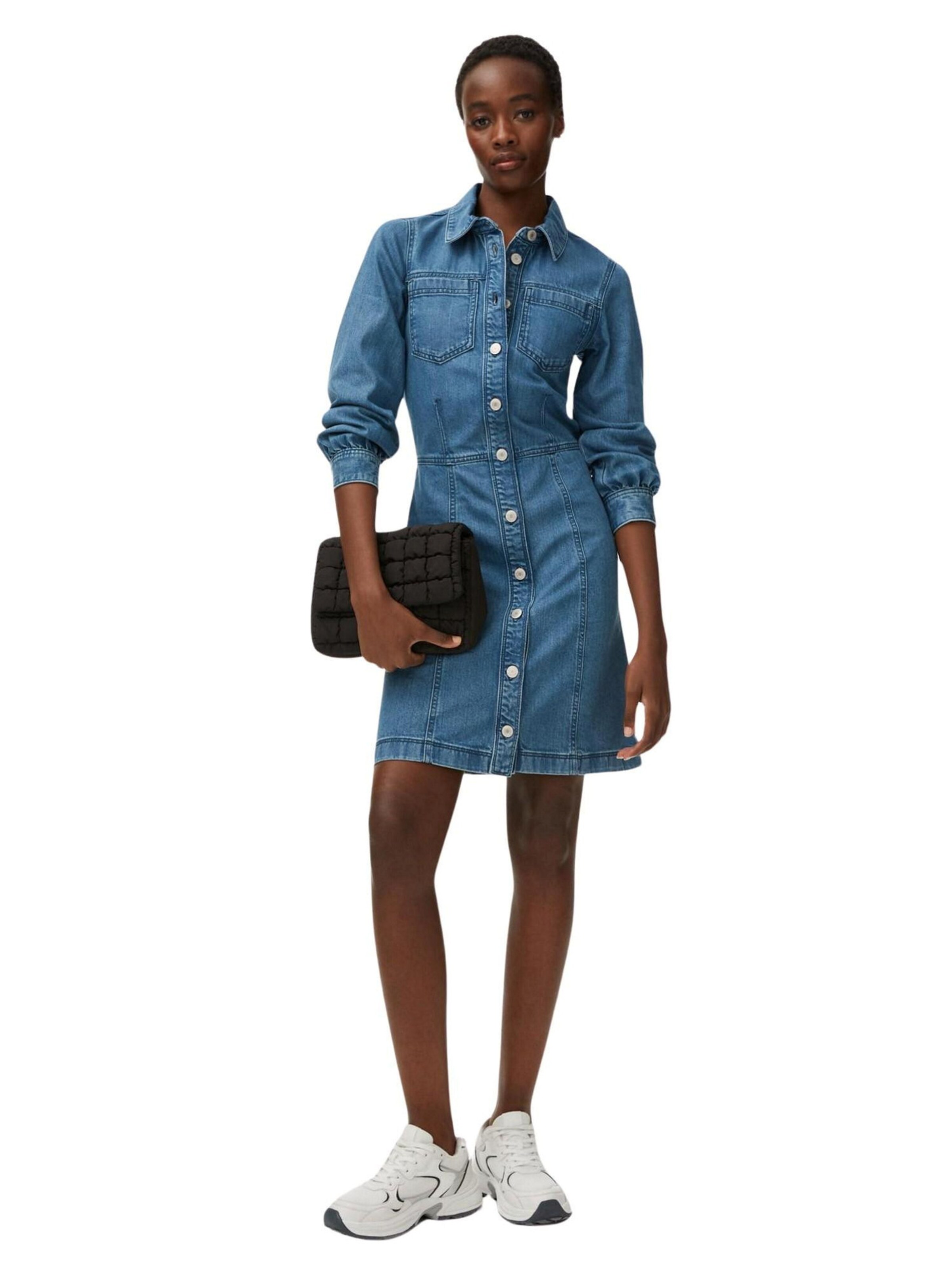 Marks & Spencer Shirt dress in Blue